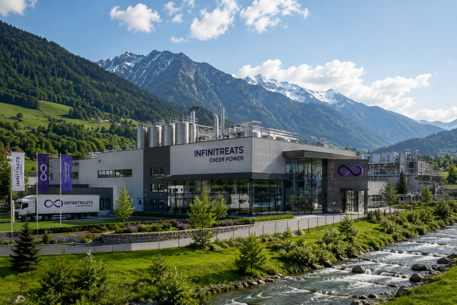 The INFINITREATS production facility in the Alps